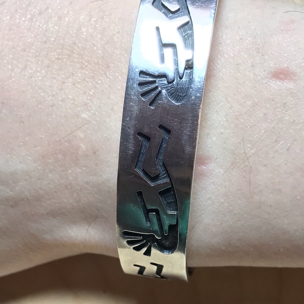 Beautiful Native Sterling Cuff - image 2